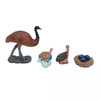 4 шт. имитационная модель животного страуса модель игрушки орнамент детский когнитивный цикл роста игрушка для доброго