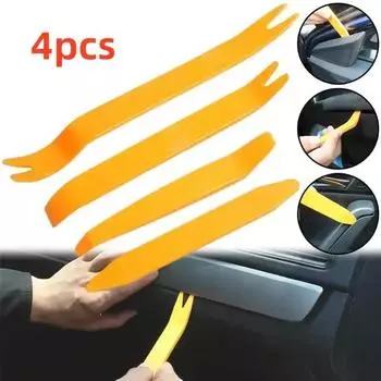 4 шт. Инструмент для разборки автомобильной аудиосистемы, пластиковый ломик, дверной комплект, зажим для автомобильной двери, панель, аудиосистема, внутренний съемник, монтажный комплект для модификации автомобиля 4PCS