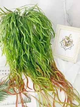 4 шт. Искусственная лоза Плющ Поддельные лозы Висячие растения Пластиковые искусственные растения для вечеринки на подоконнике Дома в помещении На открытом воздухе Свадьба DIY Настенные украшения темно-зеленого