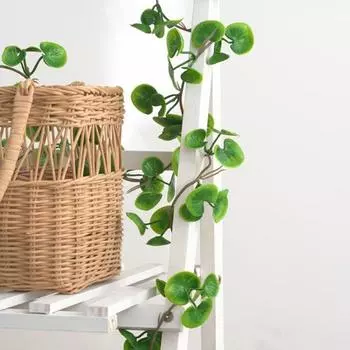 4 шт., искусственная зеленая виноградная гирлянда, реалистичный домашний свадебный сад, крытый и открытый настенный подвесной пластик, искусственное восхождение, зелень, свисающий плющ, украшение 4pcs