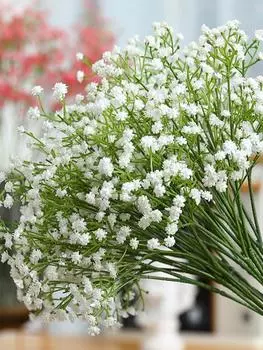 4 шт. искусственные цветы гипсофилы, детское дыхание, букеты из гипсофилы для свадебной вечеринки, домашний декор стола белый