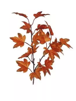 4 шт. искусственные кленовые листья ветки 39 см искусственные осенние листья растения для дома, кухни, фермерского дома, стол на День благодарения, камин, декор на Хэллоуин коричневый