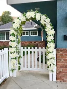 4 шт. искусственные вишневые лозы 2,4 м, подвесные растения, шелковая гирлянда, искусственные вишневые цветы для дома, сада, стены, интерьера, улицы, свадьбы, дня рождения, декора белый