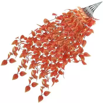 4 шт., искусственные висячие растения, 3,28 фута, искусственные листья винограда, зелень для свадебной стены, дома, комнаты, патио 1pc красный