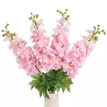 4 шт. искусственных цветов 80 см длинный стебель латекс настоящий штрих для высоких ваз столов домашний свадебный садовый декор белый