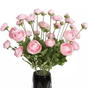 4 шт. искусственных лютиков, 16 головок, шелковые цветы с длинными стеблями, искусственные цветы ранункулюса, персидские искусственные цветы для свадебного стола, украшение в центре домашнего декора 4pcs белый