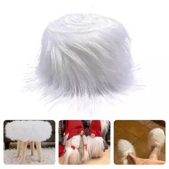 4 шт. искусственный мех отделка лиса кошка пушистая полосатая подушка для лица реквизит искусственный полосатый мех ткань гирлянда отделка костюм аксессуар чёрный