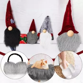 4 шт. искусственный мех отделка лиса кошка пушистая полоса DIY подушка для лица искусственная полоса