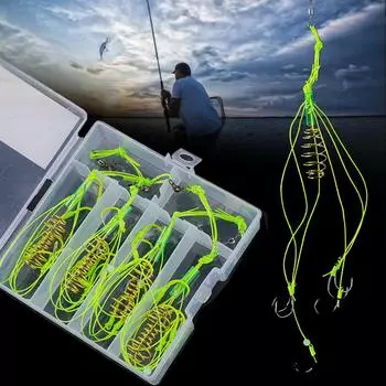 4 шт. Isni взрывной крючок поясной барабан золотой пружинный крючок для приманки антизакручивающий серебряный карп и большеголовая рыба рыболовные принадлежности группы 6#