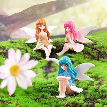 4 шт. Экологичная фигурка феи, привлекающая внимание уникальная сцена, цветочный орнамент