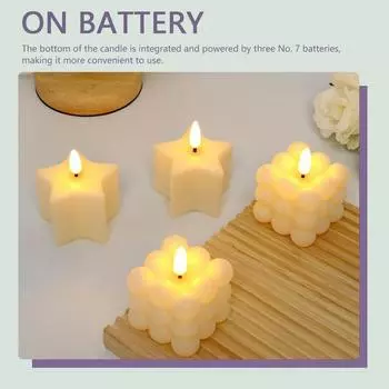 4 шт. Электронные свечи для украшения дома, светодиодные свечи на батарейках для свадебного места, реквизит, украшение 4pcs