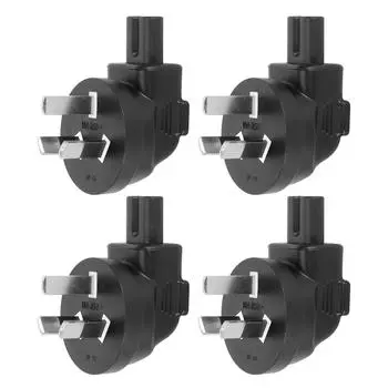4 шт. к IEC320 C7 адаптер питания универсальный стандартный 90-градусный угловой компьютерный адаптер питания