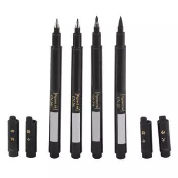 4 шт. каллиграфическая ручка, чернильная кисть, ручка для эскиза, школьные канцелярские принадлежности