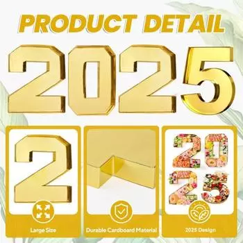 4 шт. картонный поднос с цифрами, заполняемый контейнером для сладостей, кексов, колбасных изделий, бумажная коробка, коробка для угощений на выпускной, годовщину, день рождения белый