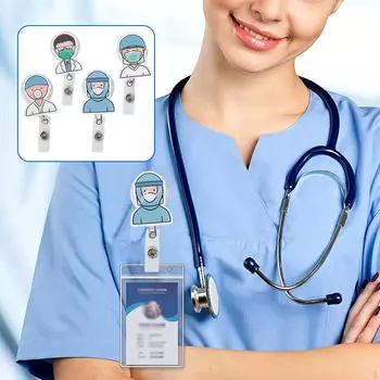 4 шт., катушки для значков, клипсы, милые подарки для медсестер на неделю, практичные выдвижные Style A