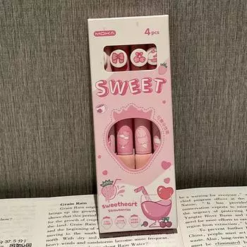 4 шт. кавайные мультяшные стираемые гелевые ручки для письма гладкие быстросохнущие ручки для письма школьные канцелярские принадлежности эстетические канцелярские принадлежности