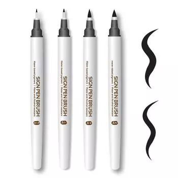 4 шт. кисть для ручек, мягкая кисть, маркеры, водостойкие японские ручки для каллиграфии, набор ручек для надписей, рисования 4 pcs/ set