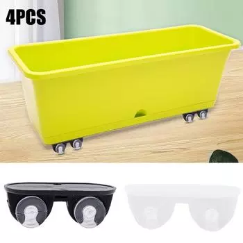 4 шт. клейкие мебельные ролики белый