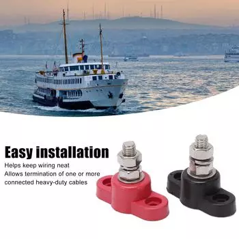 4 шт. клеммные колодки для аккумуляторов 12 В 24 В безопасные красные черные клеммы для аккумуляторов