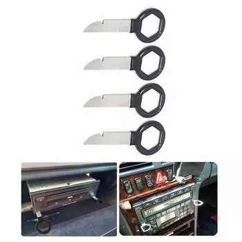 4 шт., ключ для удаления автомобильного радио, универсальный инструмент для разборки приборной панели автомобиля, комплект ключей DVD-хоста, набор стерео ключей C