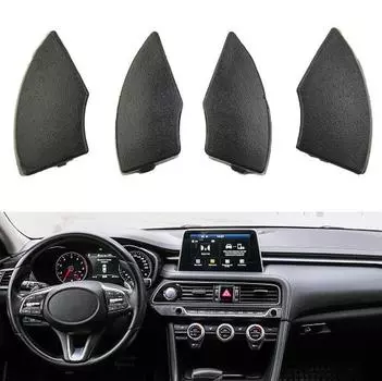 4 шт. Кнопки отделки крышки для радио CD кнопки бежевый черный отделка пресс-форма крышка для снятия автомобильных аксессуаров для интерьера бежевый