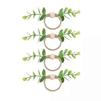 4 шт. кольца для салфеток простые декоративные кольца для салфеток в виде листьев и цветов для свадеб и нового года