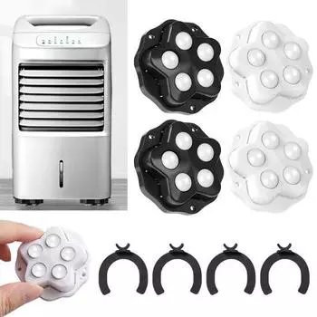 4 шт. Колеса пастового типа, универсальные ролики для мебели, поворотные на 360 градусов 4pcs Without brakepats чёрный