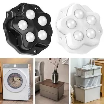 4 шт. Колеса пастового типа, универсальные ролики для мебели, вращающиеся на 360 градусов, для офисной мебели, бытовой техники 4pcs Without brakepats чёрный