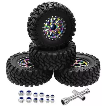 4 шт. Колесные диски Beadlock Шины Колеса и шины Beadlock Резиновый обод колеса Шина Q Blue