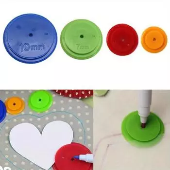 4 шт., колесо сканирования для лоскутного шитья «сделай сам», портновское кольцо для сканирования линий, детали с круглым швом, швейный инструмент для шитья, отслеживание, лоскутное ремесло 4pcs