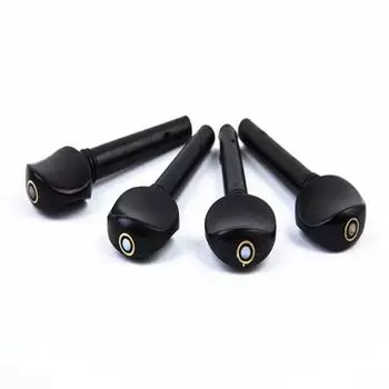 4 шт. колки для настройки скрипки, колки для скрипки из черного дерева, сменные струны для скрипичных инструментов из цельного дерева 3/4 Ebony