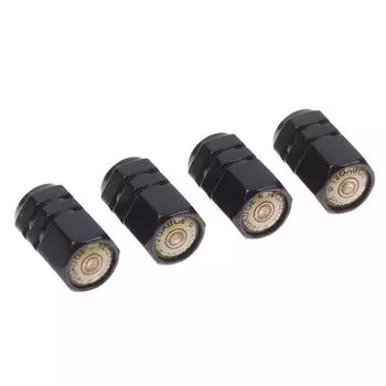 4 шт. колпачки для вентилей автомобильных шин, колпачки для ниппелей колес, набор колпачков для вентилей шин для автомобилей, внедорожников, велосипедов, грузовиков и мотоциклов, инструменты чёрный