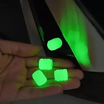 4 шт. колпачки для вентилей шин, автомобильные светящиеся колпачки для воздушных шин, флуоресцентные крышки для клапанов безопасности для автомобилей, грузовиков, внедорожников, мотоциклов, велосипедов