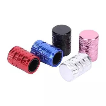 # 4 шт. колпачки для воздушных клапанов шин из алюминиевого сплава для автомобильных колес, колпачки для вентилей шин для автомобилей, грузовиков, внедорожников чёрный