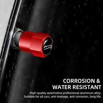 4 шт. колпачки клапанов для колес автомобиля, воздушный шток для 500L 500X 500, автомобильная ступица из алюминиевого сплава, крышка сердечника клапана, автоаксессуары чёрный