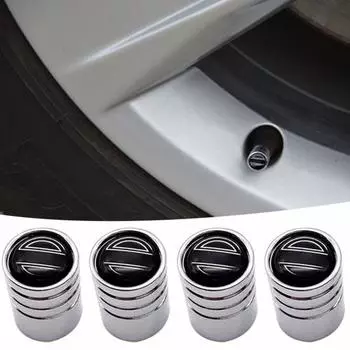 4 шт. Колпачок клапана для шин, универсальный, высокой прочности, серебристый, металлический, воздушный