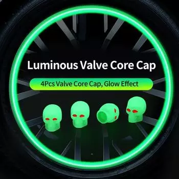 4 шт. колпачок сердечника клапана, качественный внешний вид, изысканный внешний вид, легко устанавливается, светится красный