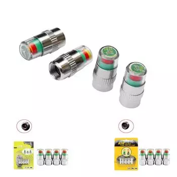 4 шт. колпачок штока клапана давления в шинах автомобиля велосипеда, аксессуар для индикатора оповещения о давлении в автомобильных шинах, пластиковый сердечник и тип B