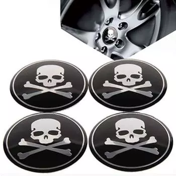4 шт. колпачок ступицы колеса автомобиля, череп, эмблема шины, наклейки, аксессуары