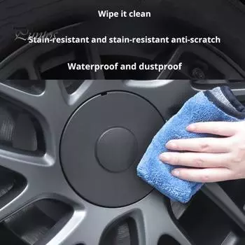 4 шт. колпаки ступиц колес автомобиля, высокопрочные, нержавеющие, легко устанавливаются, идеально подходят, колпаки ступиц колес, центральные крышки для Tesla Model 3 2024 чёрный