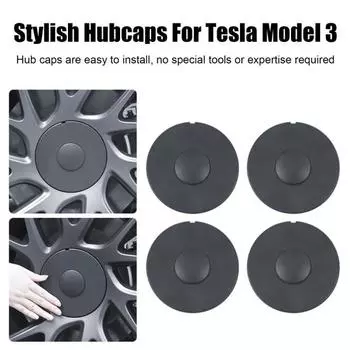 4 шт. колпаки ступиц колес автомобиля, высокопрочные, нержавеющие, легко устанавливаются, идеально подходят, колпаки ступиц колес, центральные крышки для Tesla Model 3 2024