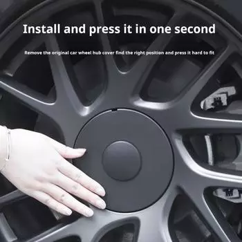 4 шт. колпаки ступиц колес автомобиля, высокопрочные, нержавеющие, легко устанавливаются, идеально подходят, колпаки ступиц колес, центральные крышки для Tesla Model 3 2024 чёрный