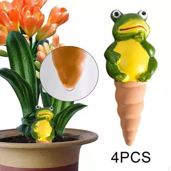 4 шт. колышек для полива растений в форме лягушки Style B