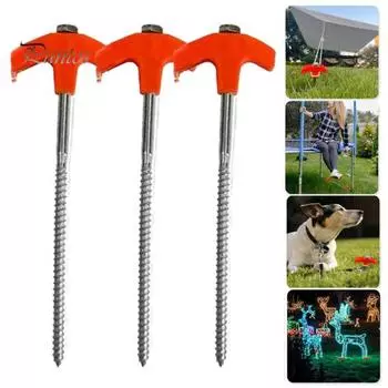 4 шт. колышки для наземной палатки, нержавеющие, устойчивые к коррозии, простые в использовании, широко используемые гвозди для навеса, колышки для палаток S