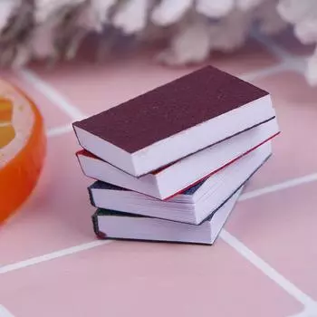 4 шт./компл. 1/12 кукольный домик миниатюрные мини-книги модель мебельные аксессуары