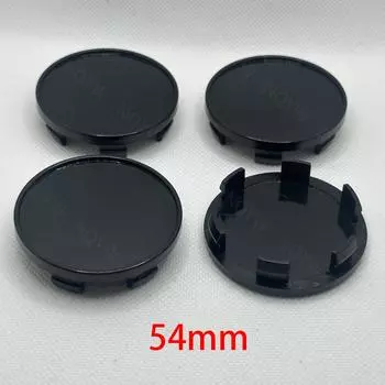 4 шт./компл. 54 мм колпачки для ступицы колеса автомобиля колпак обода колеса черный серебристый колпак ступицы ABS пылезащитные чехлы аксессуары для модификации автомобиля чёрный