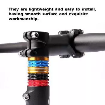 4 шт./компл. алюминиевая шайба для велосипедной гарнитуры, передняя вилка для горного велосипеда, шайба для руля велосипеда чёрный