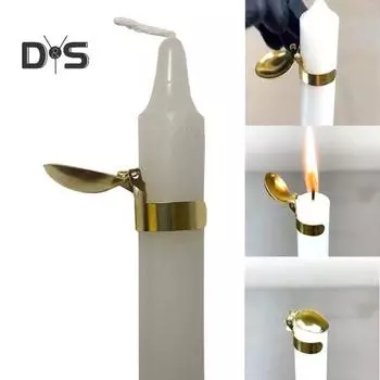 4 шт./компл. автоматический гаситель свечей металлический корпус фитиль свечи зажим для пламени регулируемое кольцо тушение свечи стопор свечи аксессуары A золотистый