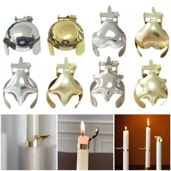 4 шт./компл. автоматический гаситель свечей, металлический круглый гаситель свечей в форме сердца и звезды, зажим для пламени, регулируемый гаситель свечей, аксессуары для свечей B