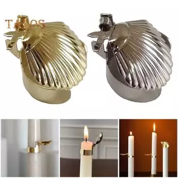 4 шт./компл. автоматический гаситель свечей металлический корпус фитиль свечи зажим для пламени регулируемое кольцо тушение свечи стопор свечи аксессуары A золотистый